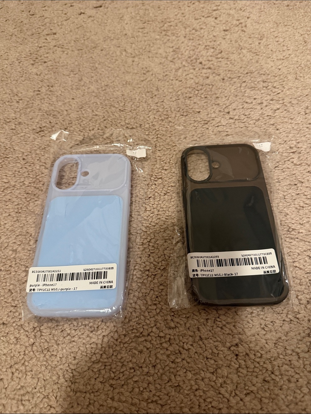 Phone Case for iPhone - Light Blue and Black Protective Covers